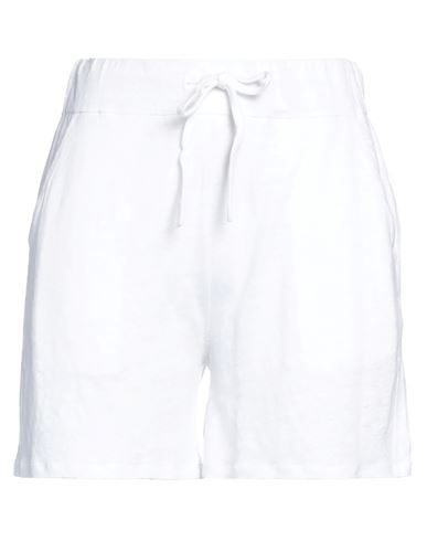 Majestic Filatures Woman Shorts & Bermuda Shorts White Size 1 Linen, Elastane