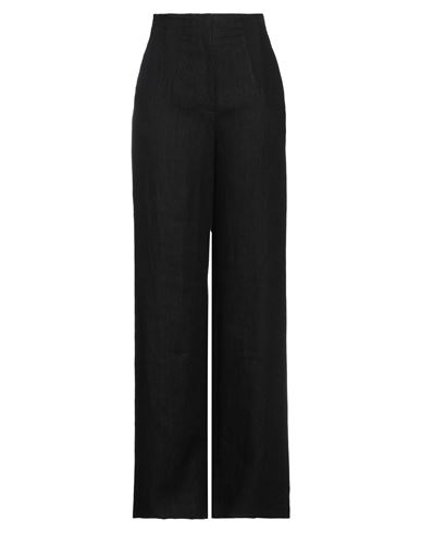 Alberta Ferretti Woman Pants Black Size 8 Linen, Polyester, Viscose