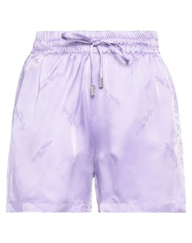 Gcds Woman Shorts & Bermuda Shorts Light Purple Size M Acetate, Viscose