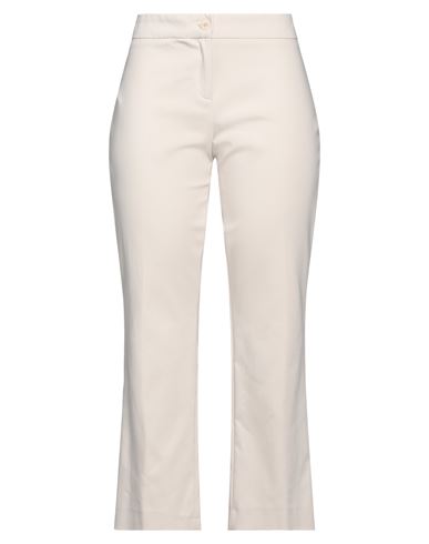 Caractere Caractère Woman Pants Cream Size 6 Cotton, Polyamide, Elastane In White