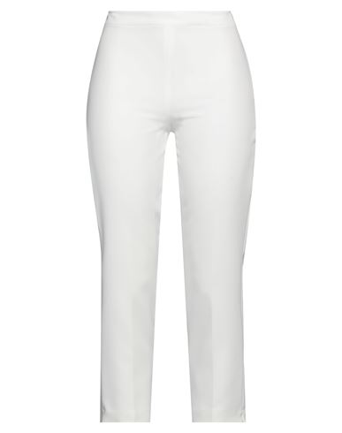 Hanita Woman Pants White Size 2 Polyester, Elastane