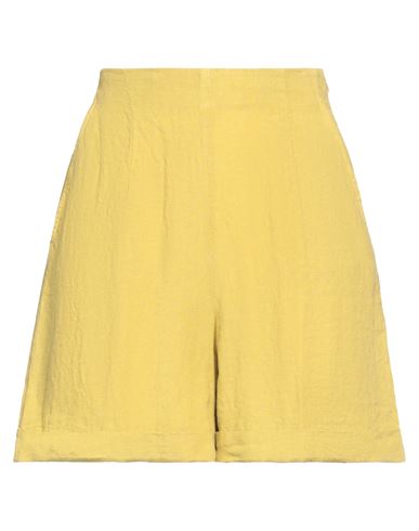 Caractere Caractère Woman Shorts & Bermuda Shorts Sage Green Size 4 Linen