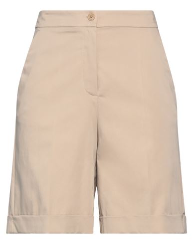 Caractere Caractère Woman Shorts & Bermuda Shorts Beige Size 8 Cotton, Polyester, Elastane