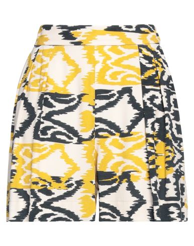 Caractere Caractère Woman Shorts & Bermuda Shorts Mustard Size 8 Viscose In Yellow