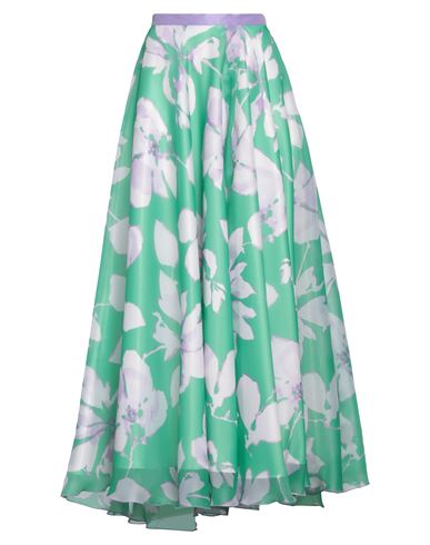 Hanita Woman Long Skirt Green Size 6 Polyester