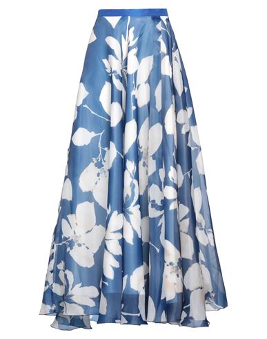 Hanita Woman Long Skirt Blue Size 6 Polyester