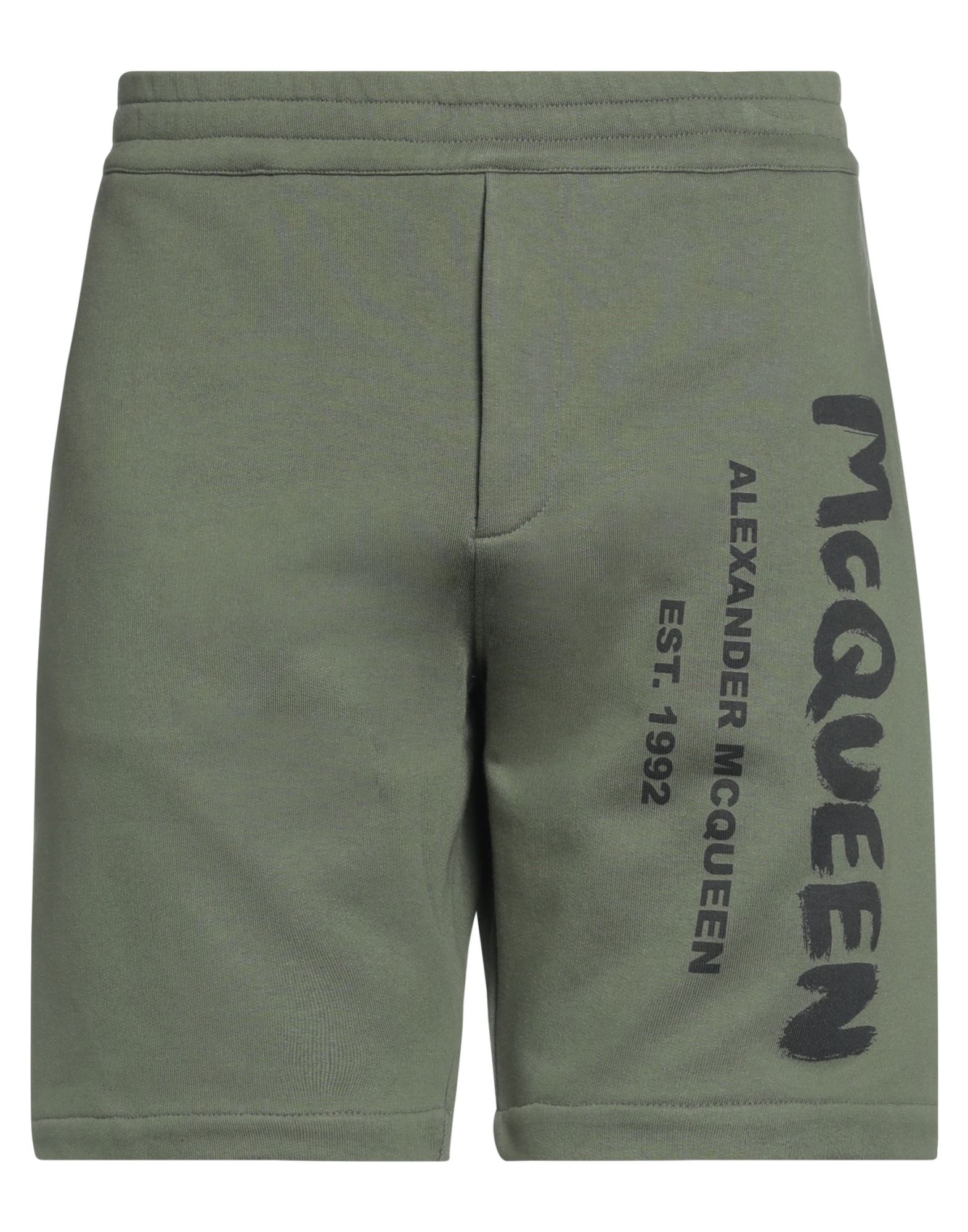 Alexander Mcqueen Man Shorts & Bermuda Shorts Military Green Size L Cotton, Elastane