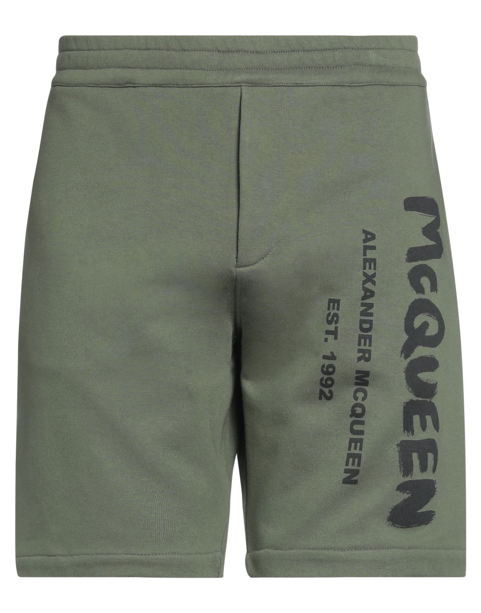 Alexander Mcqueen Man Shorts & Bermuda Shorts Military Green Size M Cotton, Elastane