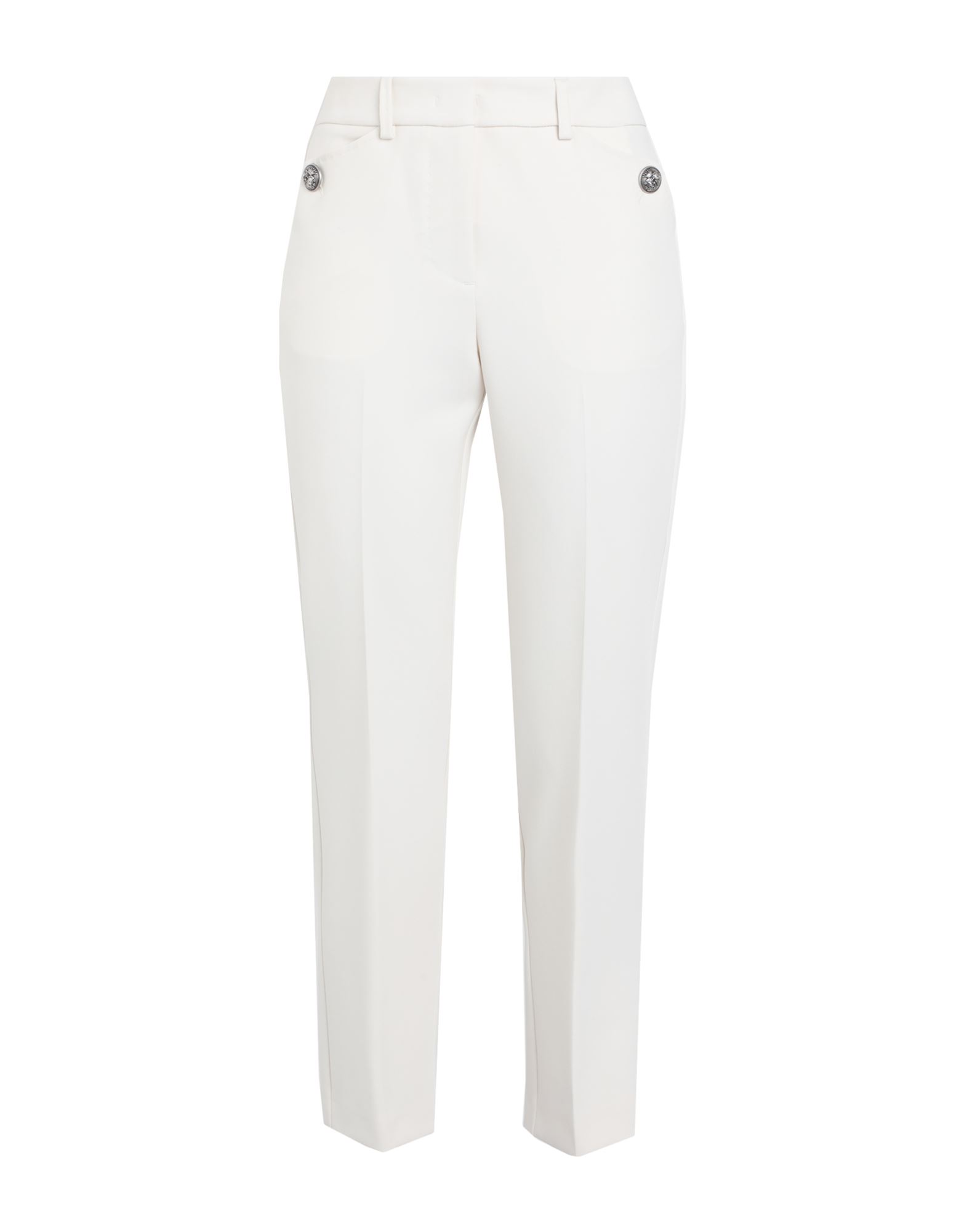 Max & Co . Woman Pants Ivory Size 4 Polyester, Viscose, Elastane In White