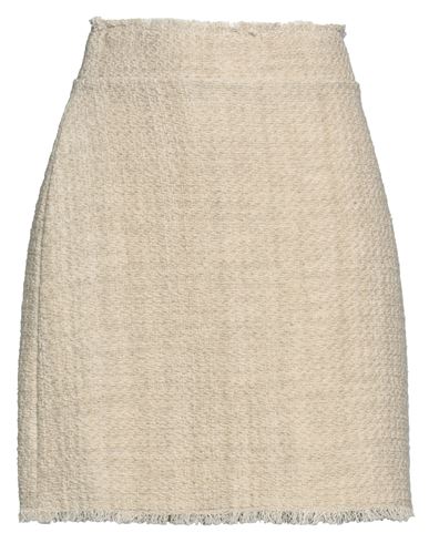 Pinko Woman Mini Skirt Beige Size 10 Cotton