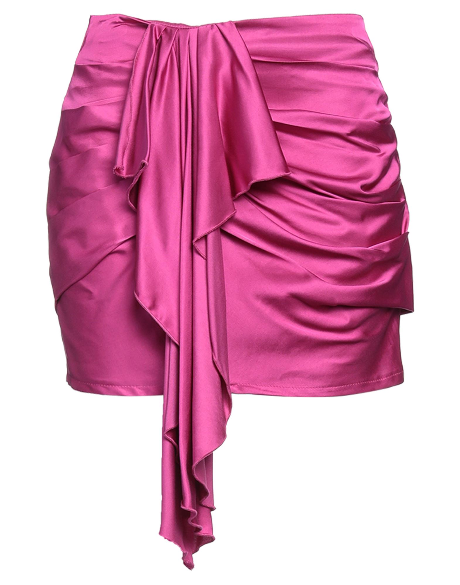 Shop Vicolo Woman Mini Skirt Mauve Size S Viscose In Purple