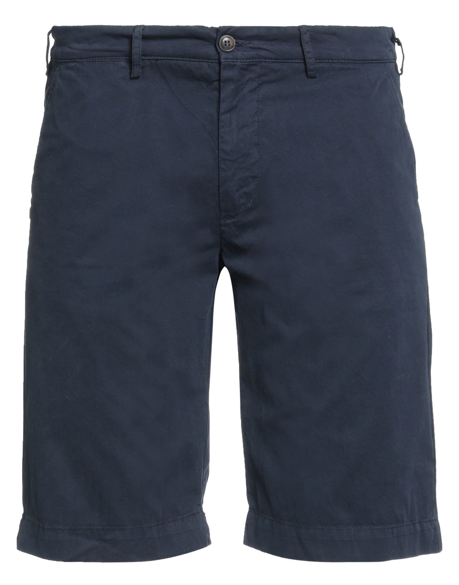 40weft Man Shorts & Bermuda Shorts Midnight Blue Size 36 Cotton