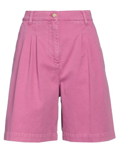 Alberta Ferretti Woman Denim Shorts Mauve Size 8 Cotton In Purple
