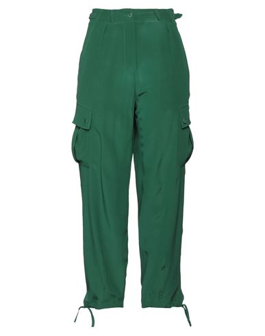 Aspesi Woman Pants Green Size 2 Silk