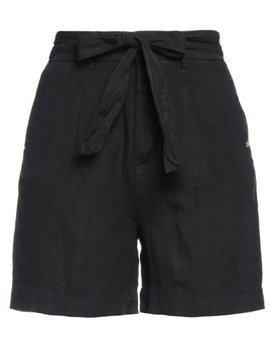 Yes Zee By Essenza Woman Shorts & Bermuda Shorts Black Size S Linen