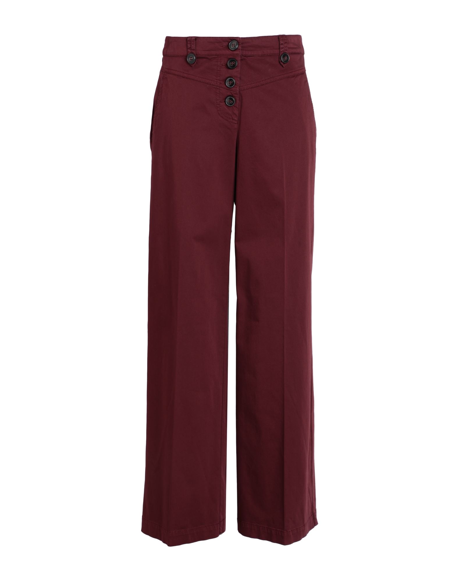 Max & Co . Woman Pants Burgundy Size 4 Cotton, Elastane In Red