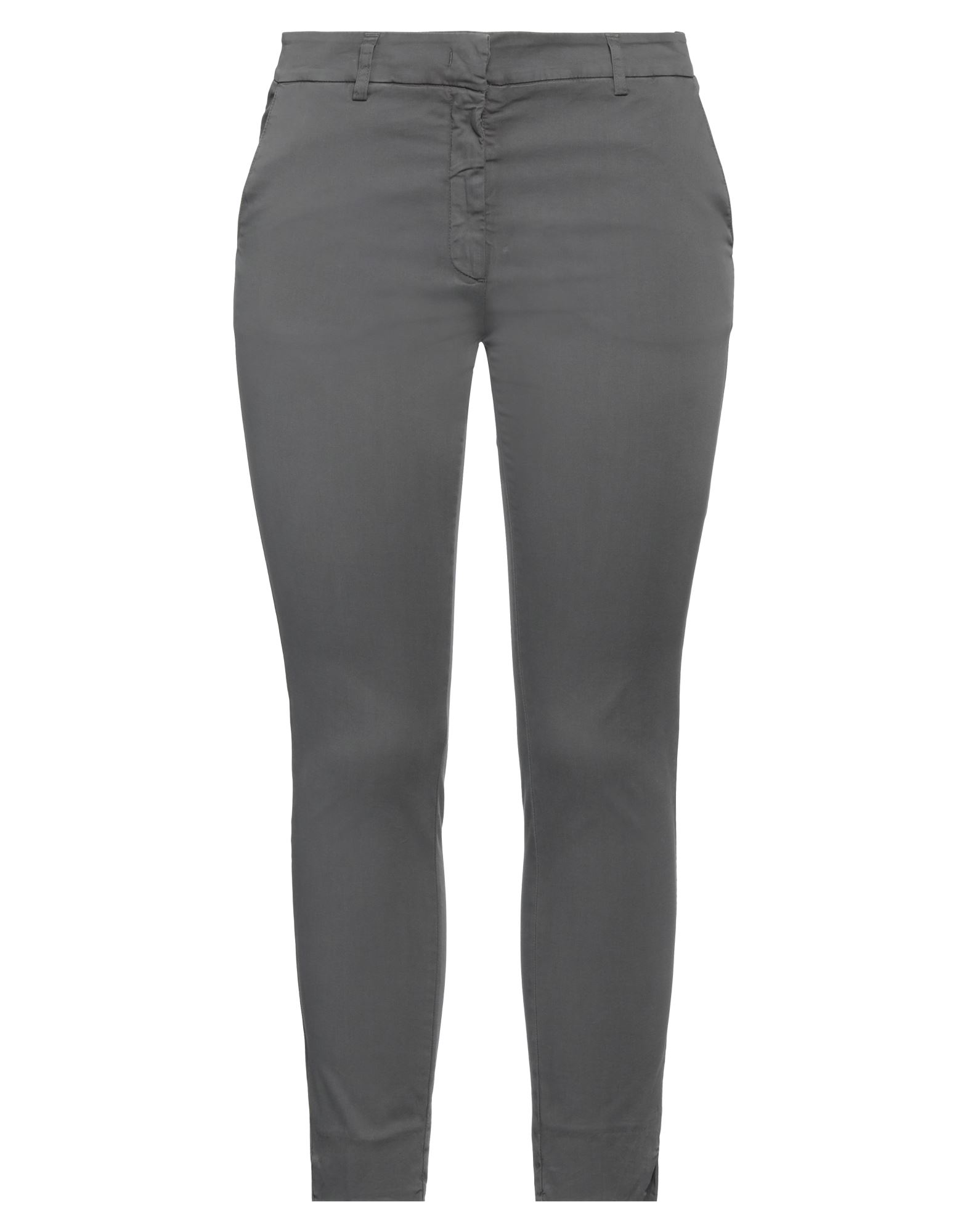 Shop Rossopuro Woman Pants Lead Size 14 Cotton, Elastane In Grey