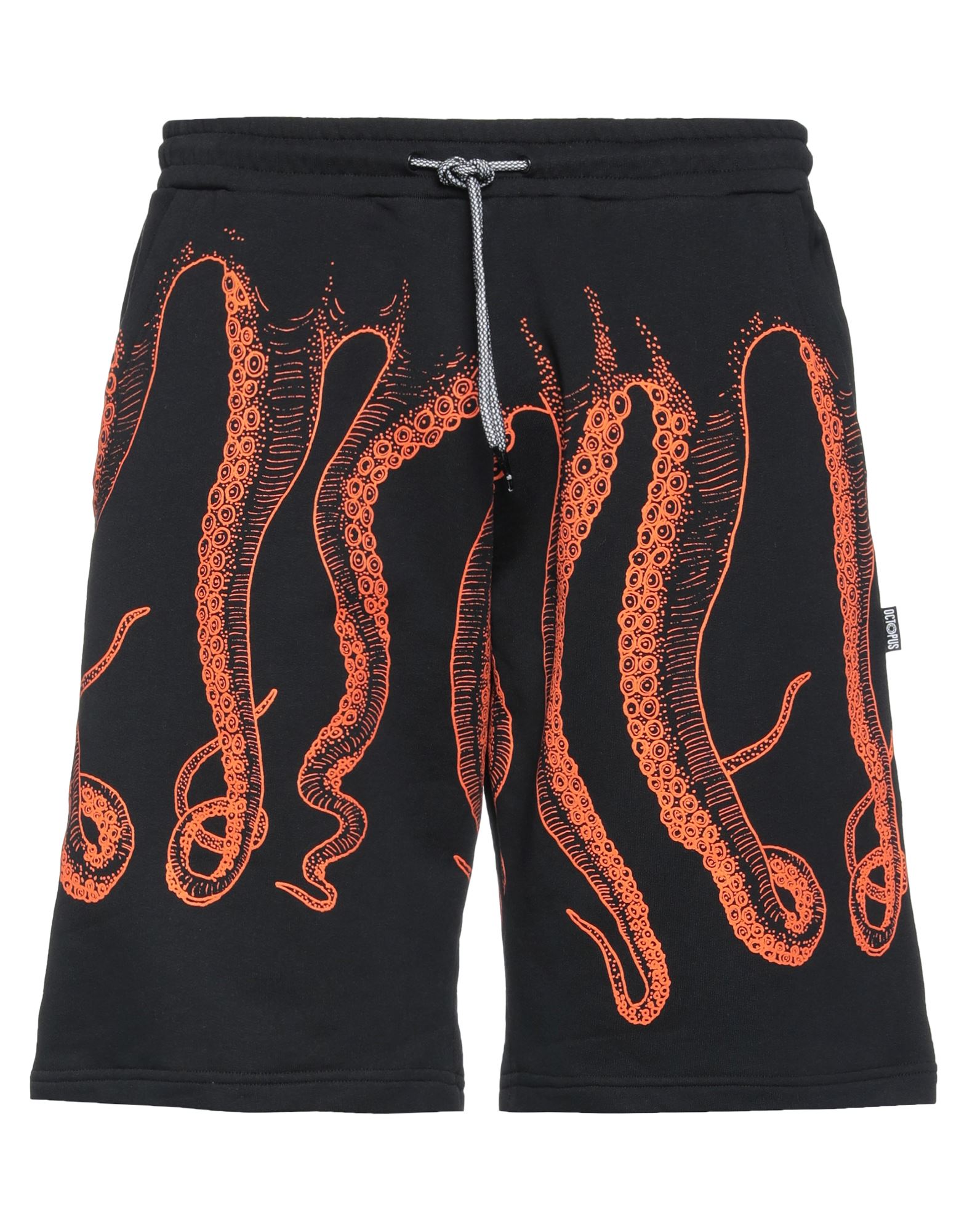 Octopus Man Shorts & Bermuda Shorts Black Size Xl Cotton