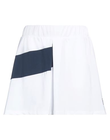 Ea7 Woman Mini Skirt White Size L Polyester, Elastane