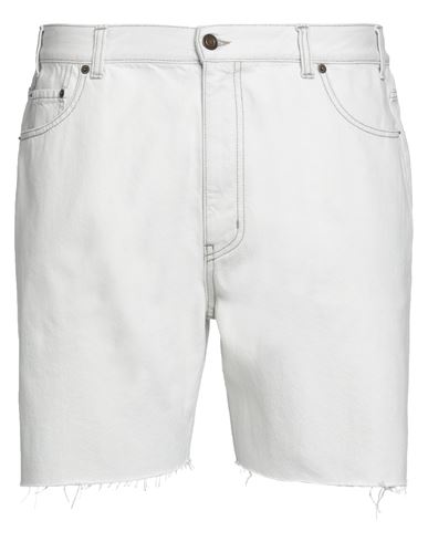 Saint Laurent Man Denim Shorts Light Grey Size 34 Cotton
