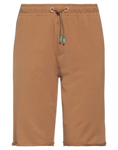 Yes Zee By Essenza Man Shorts & Bermuda Shorts Camel Size Xl Cotton, Elastane In Beige