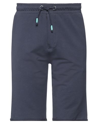 Yes Zee By Essenza Man Shorts & Bermuda Shorts Navy Blue Size Xxl Cotton, Elastane