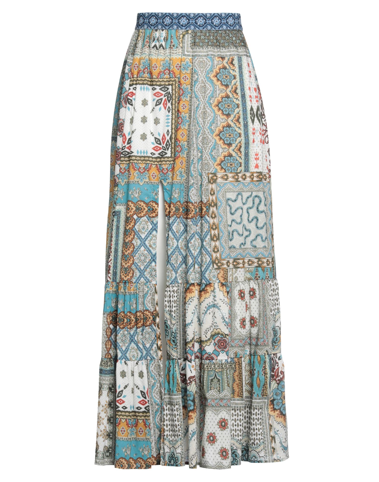 Shop Anjuna Woman Maxi Skirt Azure Size L Cotton In Blue