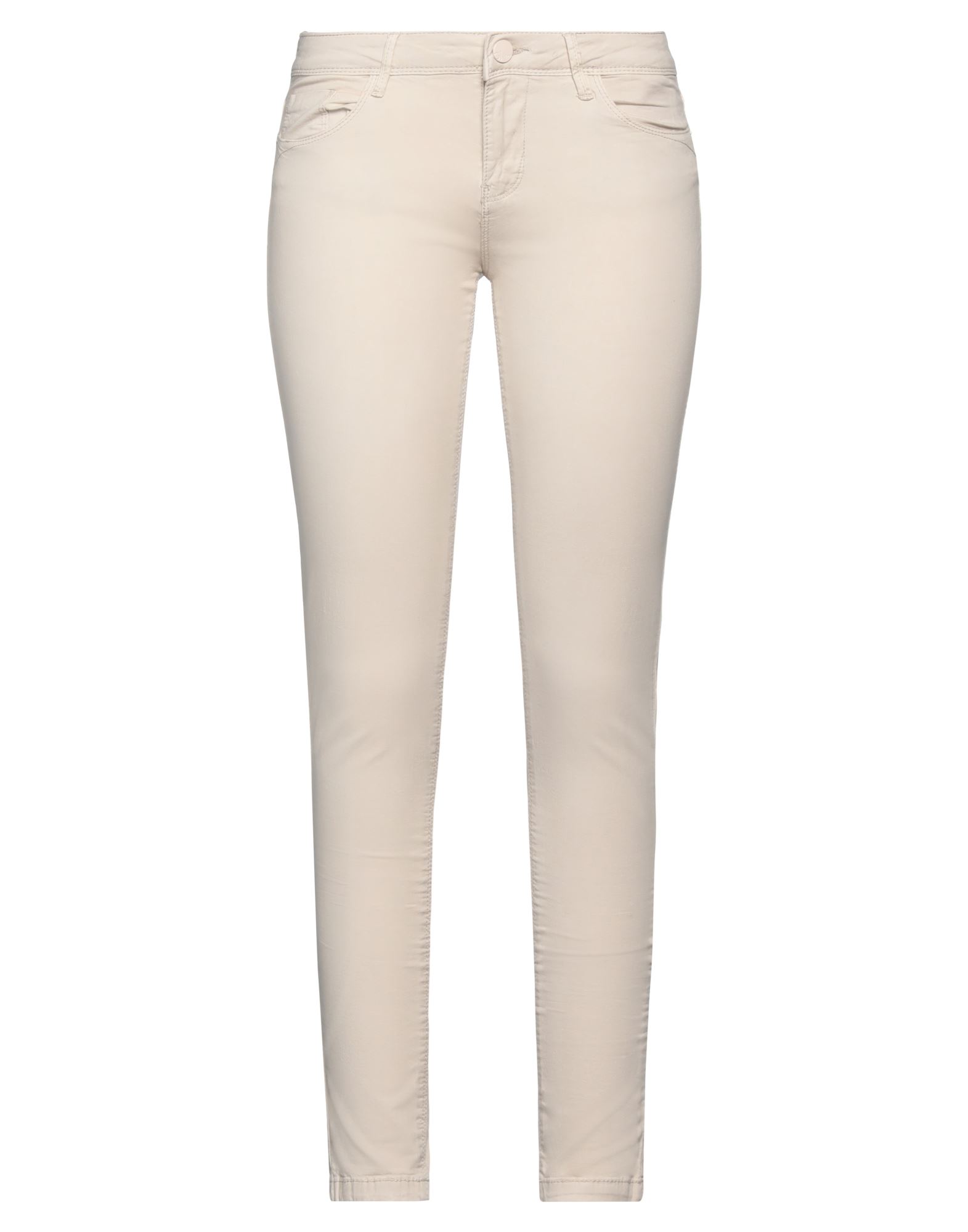 GAUDÌ GAUDÌ WOMAN PANTS BEIGE SIZE 27 COTTON, ELASTANE