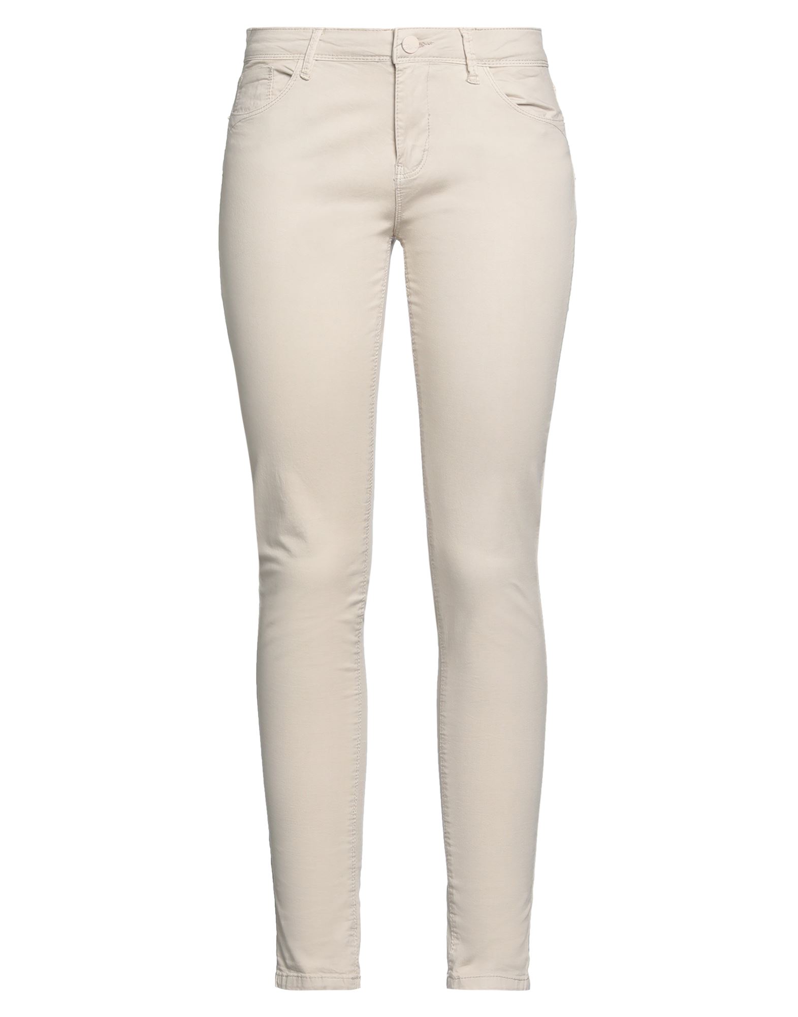 Gaudì Woman Pants Beige Size 27 Cotton, Elastane In Beige