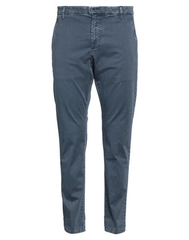 Dondup Man Pants Navy Blue Size 38 Cotton, Elastane