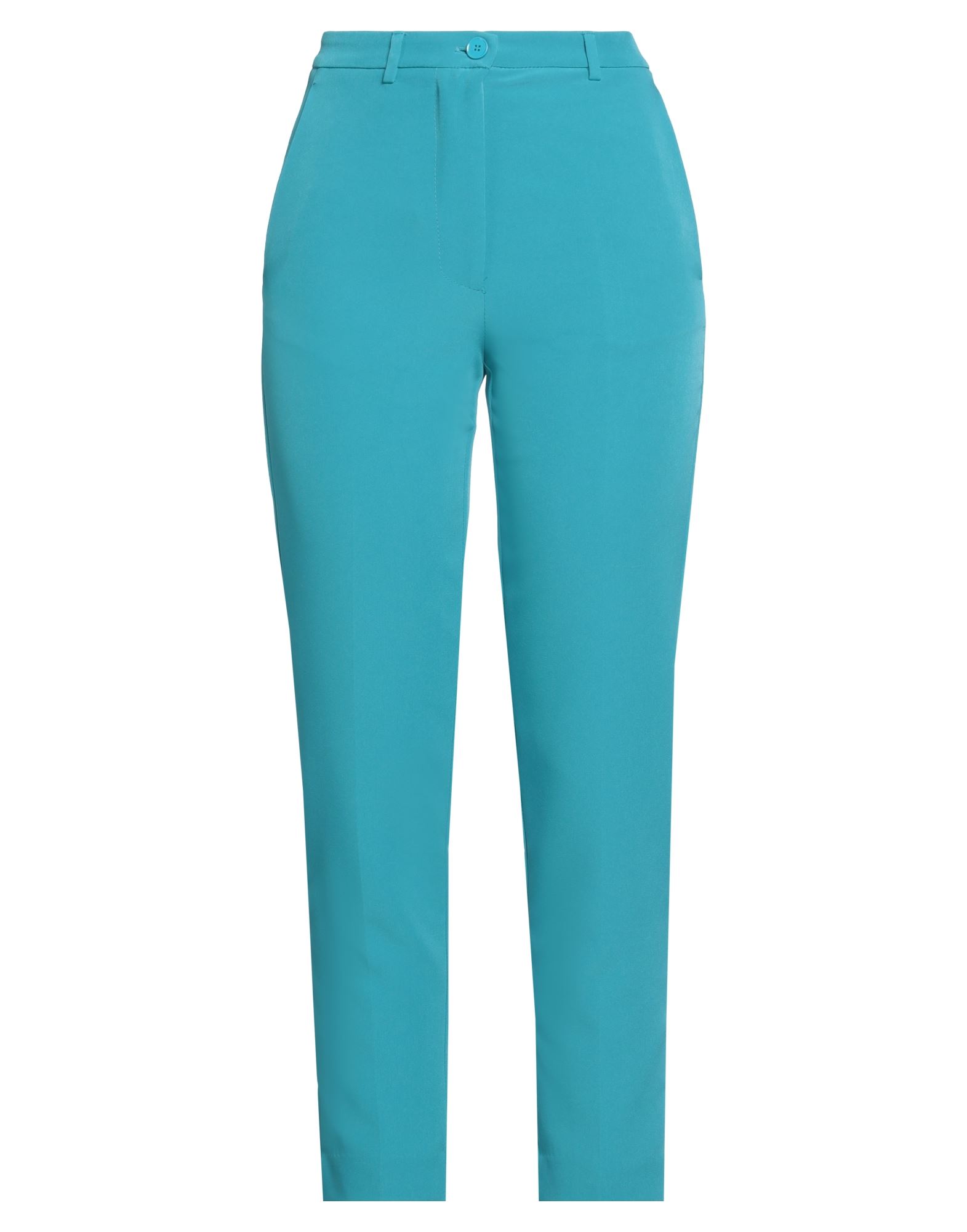 VICOLO VICOLO WOMAN PANTS TURQUOISE SIZE XS POLYESTER, ELASTANE
