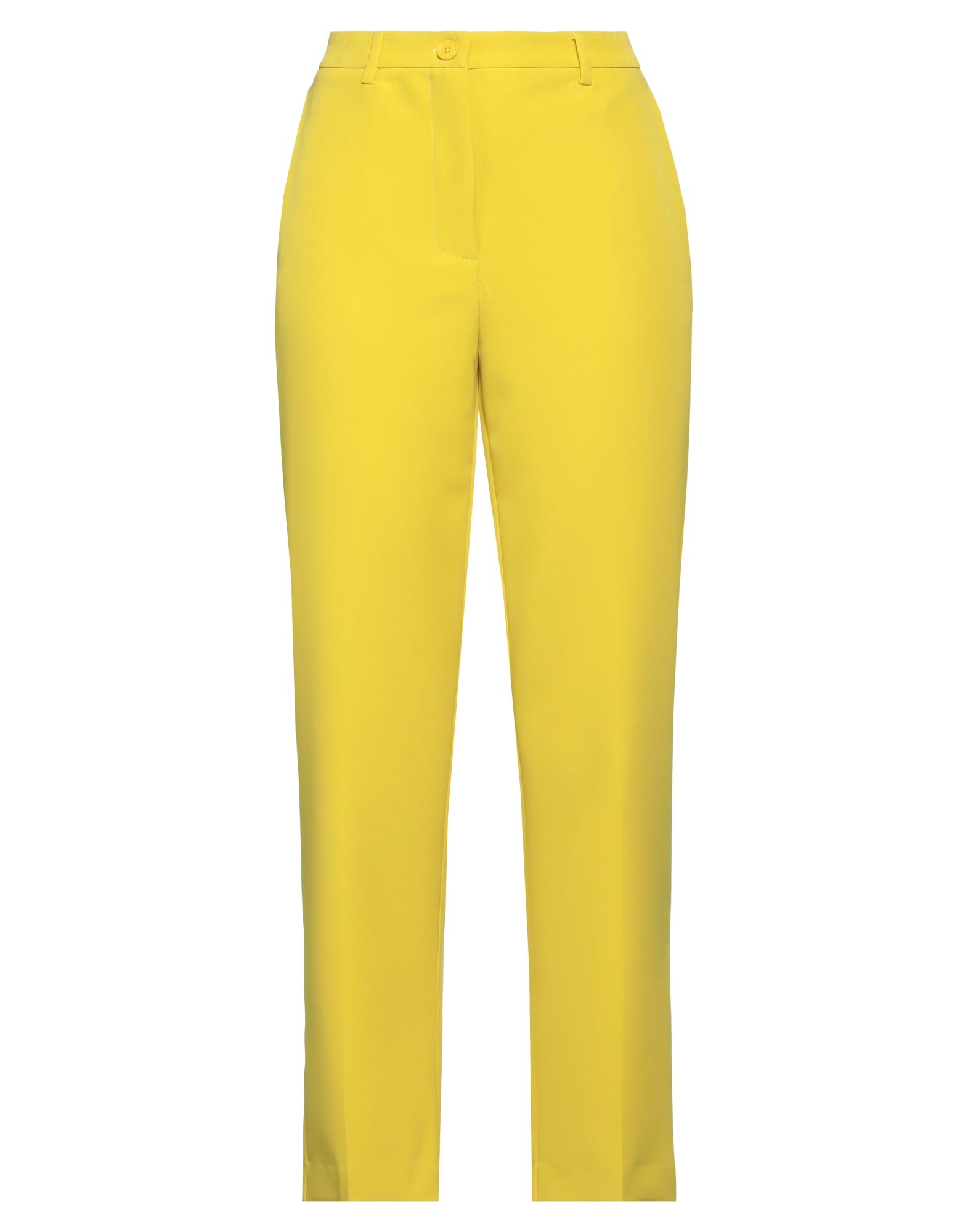 Shop Vicolo Woman Pants Yellow Size M Polyester, Elastane