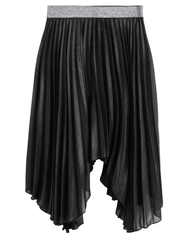 Fornarina Sportglam Woman Midi Skirt Lead Size L Polyester In Grey