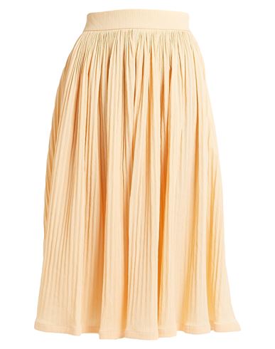 Jil Sander Woman Midi Skirt Apricot Size 6 Cotton, Polyester In Orange