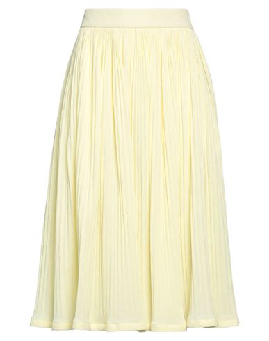 Jil Sander Woman Midi Skirt Yellow Size 4 Cotton, Polyester