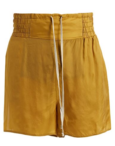 Rick Owens Man Shorts & Bermuda Shorts Mustard Size 34 Cupro In Yellow