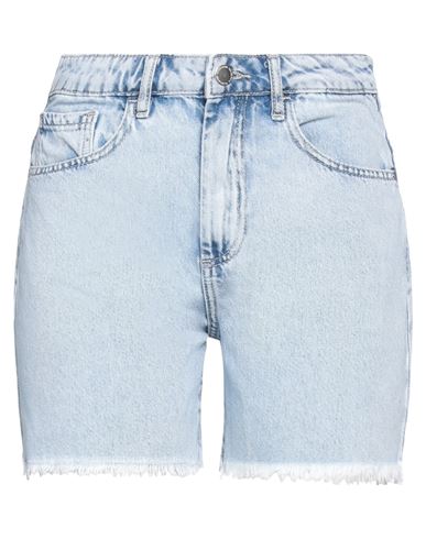 Yes Zee By Essenza Woman Denim Shorts Blue Size 25 Cotton