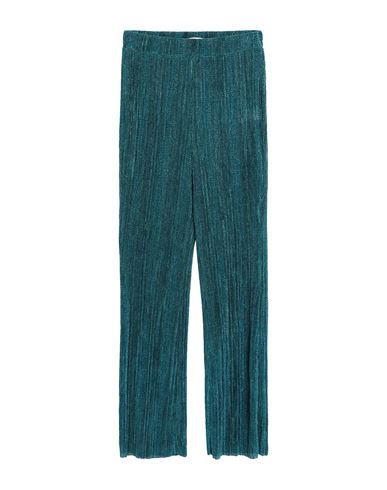 Vicolo Woman Pants Turquoise Size S Polyester, Metallic Fiber In Blue