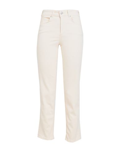 Pieces Woman Jeans Cream Size M-30l Cotton, Recycled Cotton, Recycled Polyester, Elastane In White