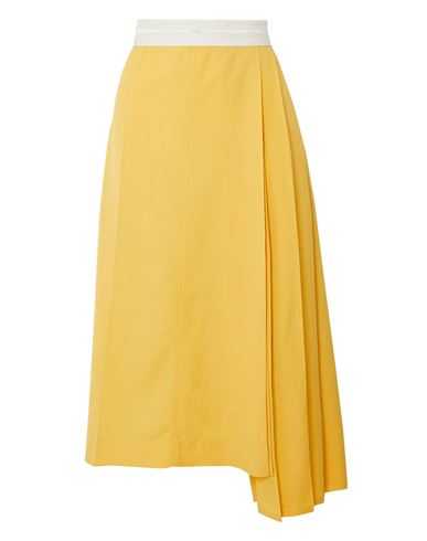 Peter Do Woman Midi Skirt Yellow Size 2 Viscose, Linen, Elastane