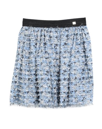 Cavalli Class Woman Mini Skirt Pastel Blue Size 6 Polyester