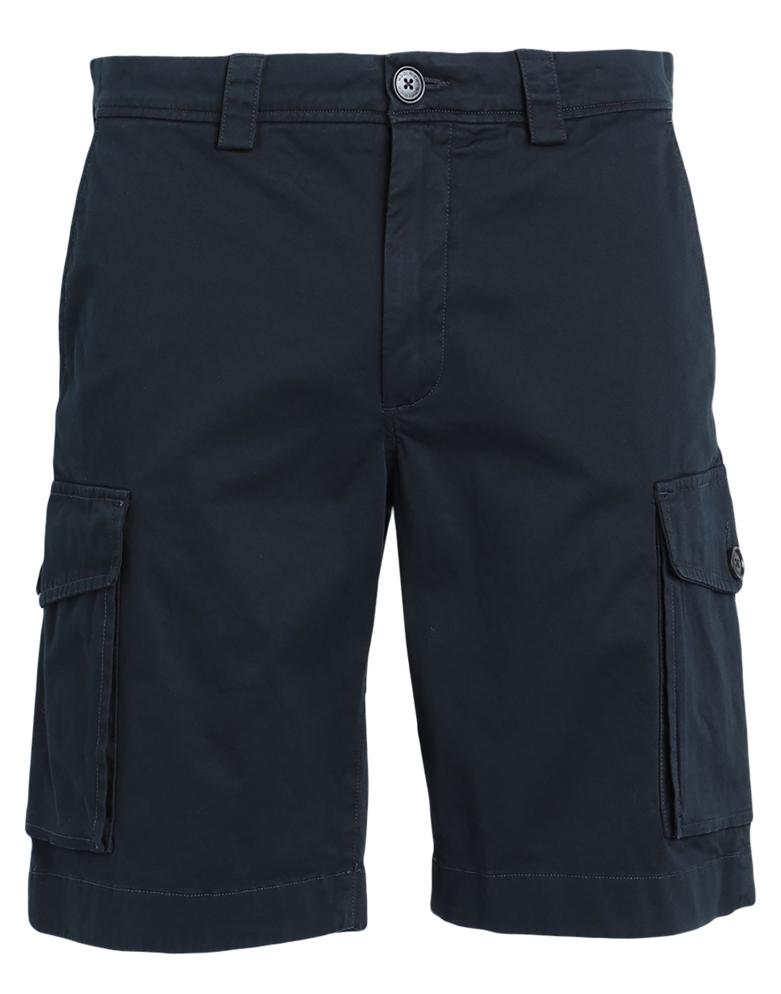 Shop Woolrich Classic Cargo Short Man Shorts & Bermuda Shorts Midnight Blue Size 35 Cotton, Elastane