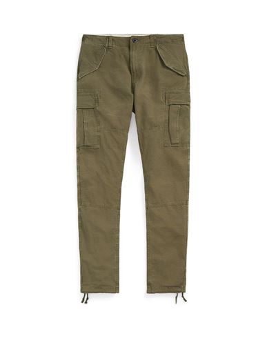 Polo Ralph Lauren Slim Fit Canvas Cargo Pant Man Pants Military Green Size 30w-32l Cotton