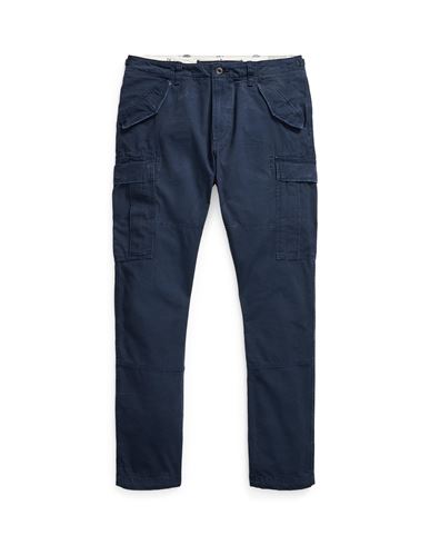 Polo Ralph Lauren Slim Fit Canvas Cargo Pant Man Pants Navy Blue Size 33w-32l Cotton