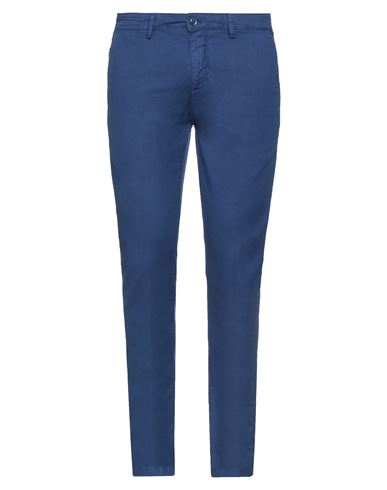 Yan Simmon Man Pants Blue Size 34 Cotton, Polyester, Elastane