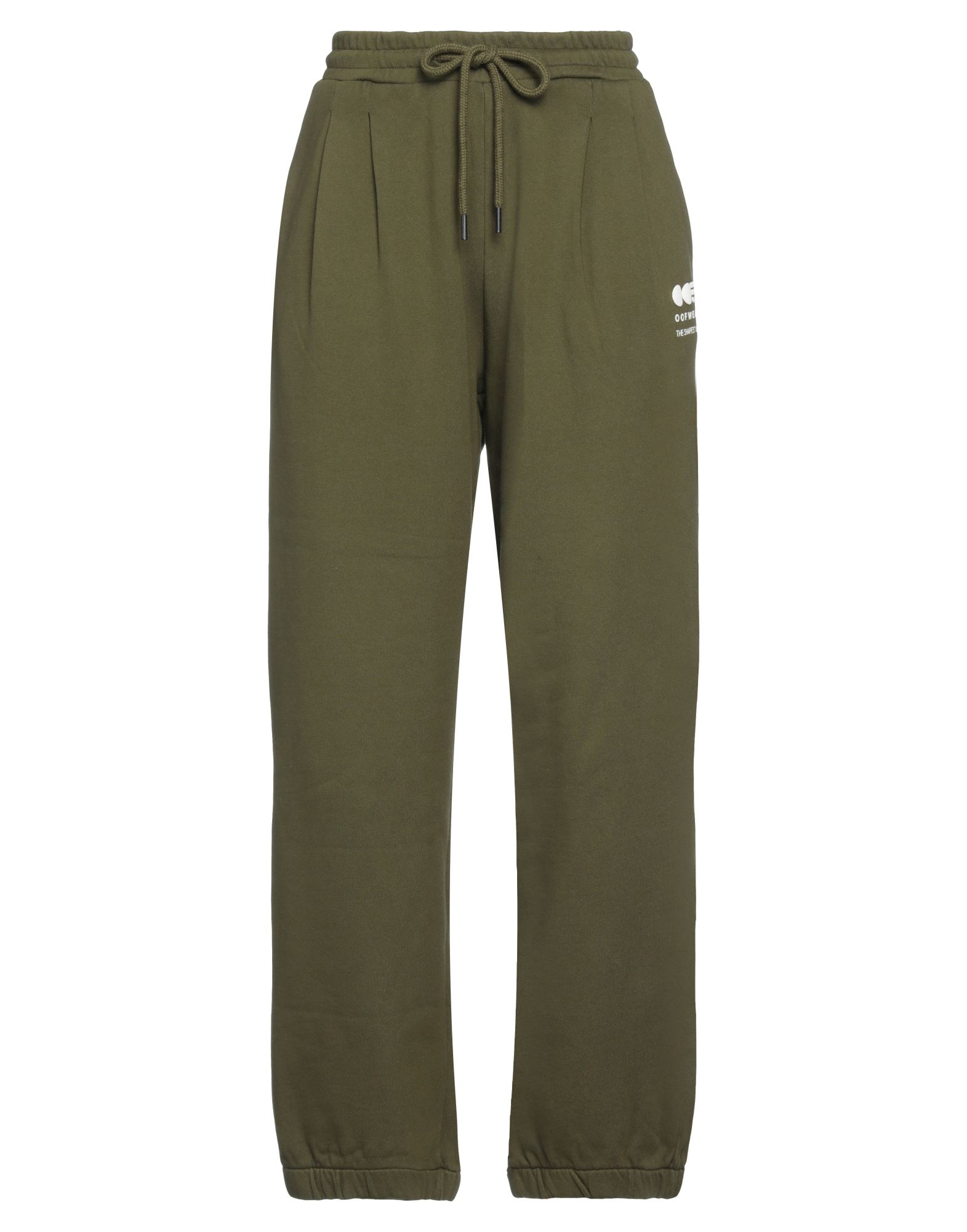 OOF OOF WOMAN PANTS MILITARY GREEN SIZE S COTTON