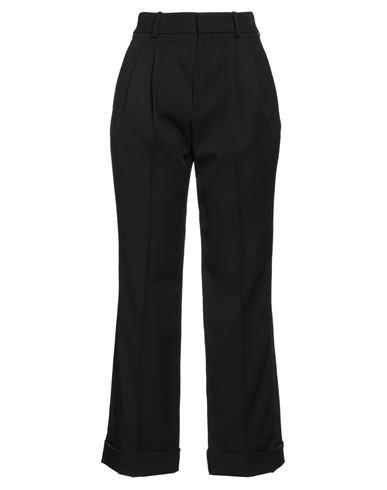 Saint Laurent Woman Pants Black Size 4 Wool, Polyester, Cotton, Elastane