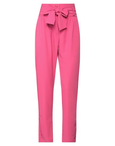 Olivia Hops Woman Pants Fuchsia Size 10 Polyester In Pink