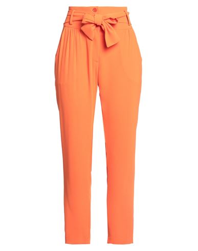 Olivia Hops Woman Pants Orange Size 10 Polyester