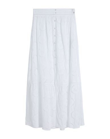 Guess Woman Long Skirt White Size Xs Cotton